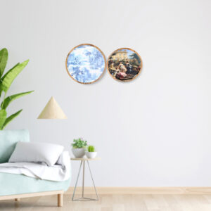 Artisanal Vintage Enamel Wooden Wall Panels