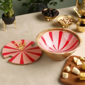 Pink Strip Bowl