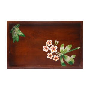 Iris Walnut Wooden Rectangular Tray