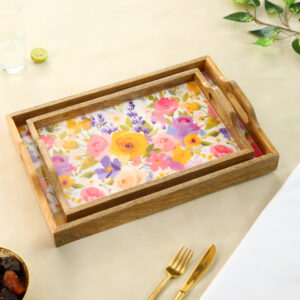 Rose Valley Rectangular Tray