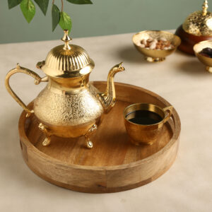 Natural Round Serving Tray