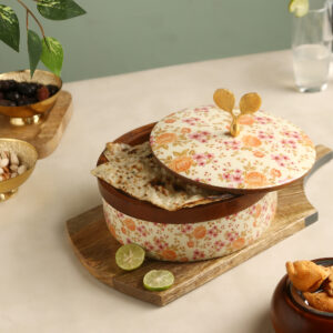 Peach Floral Casserole