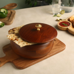 Walnut Gold Finish Casserole